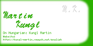 martin kungl business card
